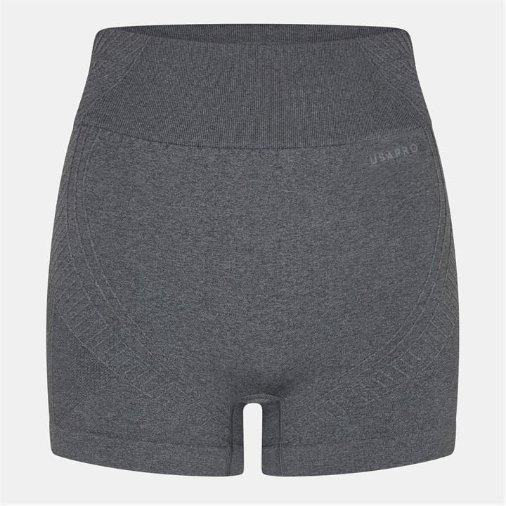 Usa Pro Women's Grey Usap Seamless 3 Inch Shorts in Size 14, Sports Direct