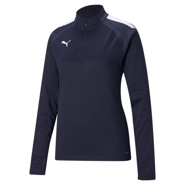 Peacoat-White - Puma - Puma Teamliga 1/4 Zip Top W Drill Womens