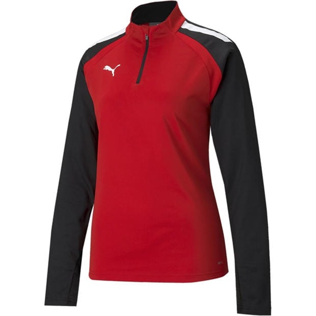 Red-Black - Puma - Puma Teamliga 1/4 Zip Top W Drill Womens
