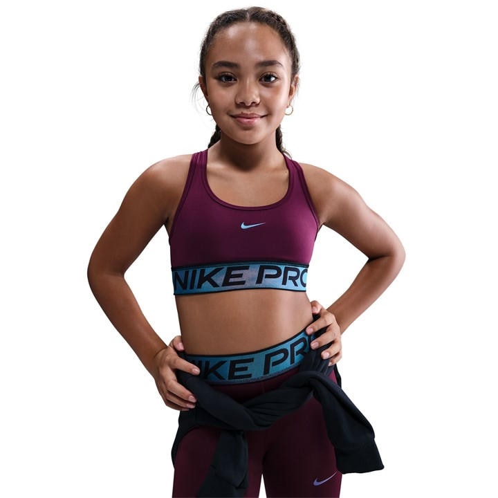 Nike Girls Red Pro S Bra Jn54 in Size 6, Sports Direct