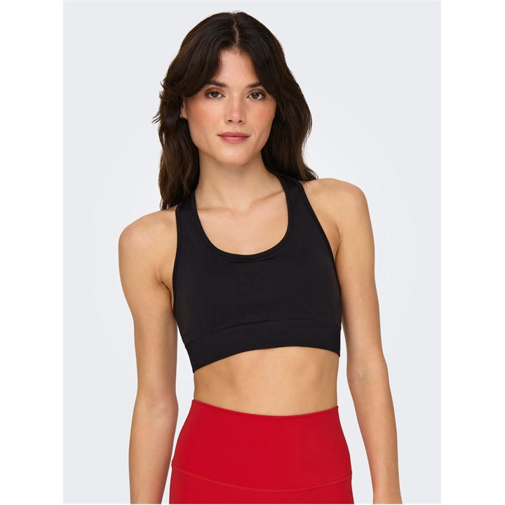 Only Play Women's Black Seamless Low Impact Sports Bra in Size 10, Sports Direct
