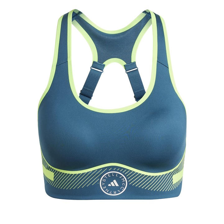 Adidas Women's Green Medium Impact Sports Bra in Size 2XS A-B, Sports Direct