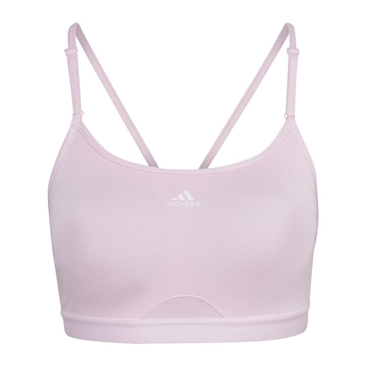 Adidas Women's Pink Aeroreact Low Impact Sports Bra in Size 38B, Sports Direct