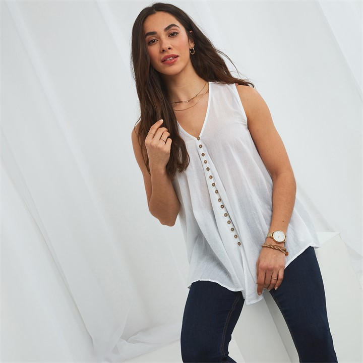 Joe Browns Women's White Studio Blouse in Size 14, Sports Direct