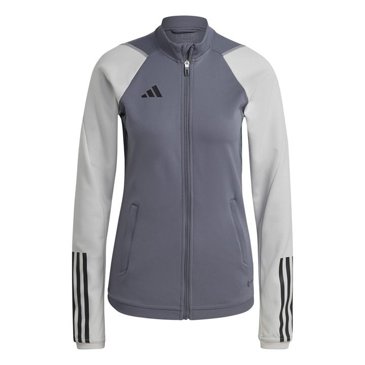 Adidas Women's Grey Tiro23 Tracksuit Top in Size XL, Sports Direct