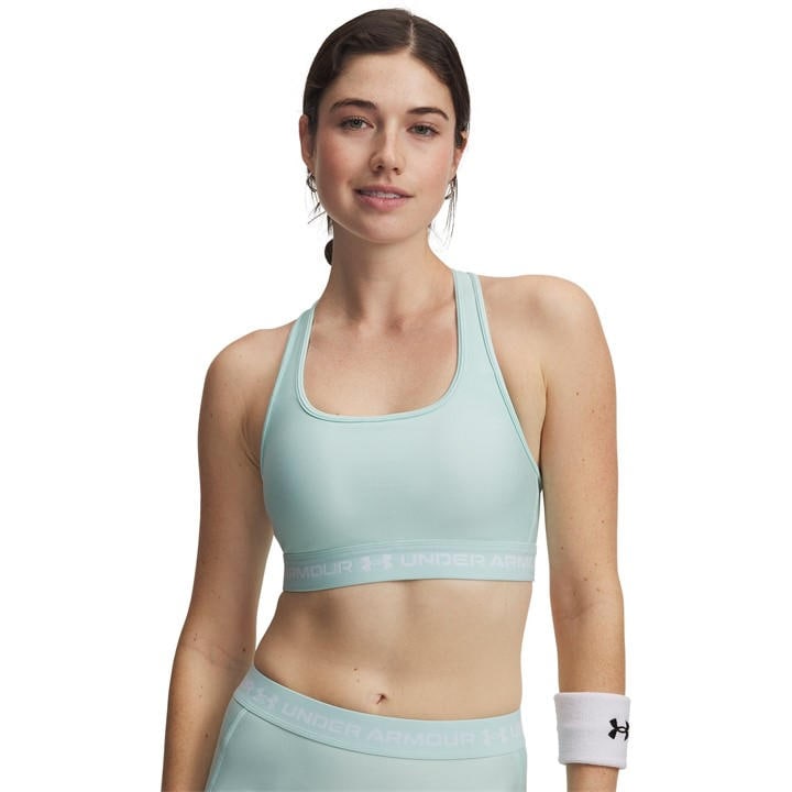 Under Armour Women's Green Crossback Medium Impact Sports Bra in Size 14, Sports Direct