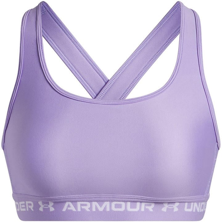 Under Armour Women's White Crossback Medium Impact Sports Bra in Size 10, Sports Direct