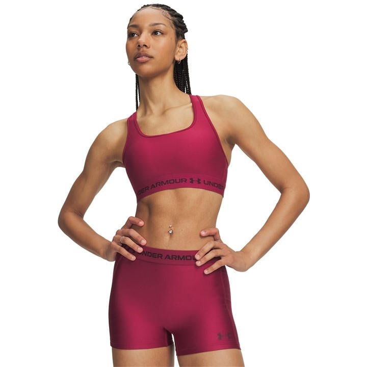 Under Armour Women's Red Crossback Medium Impact Sports Bra in Size 14, Sports Direct