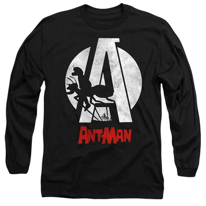 Marvel Men's Black Antman Spotlight Ant Long Sleeve T-Shirt in Size M, Sports Direct