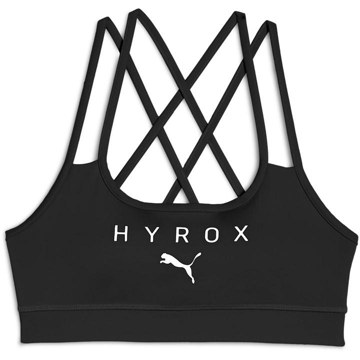 Puma Women's Black Hyrox Move Strappy Bra in Size 14, Sports Direct