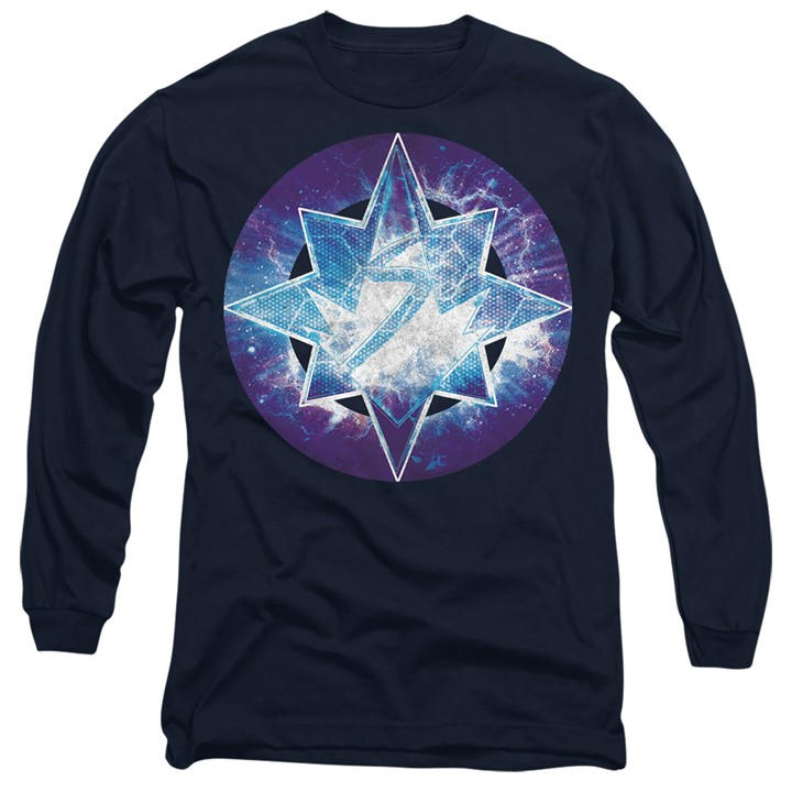 Galaxy  Men's  The Marvels  Logo Long Sleeve T-Shirt Navy, Football by Marvel in Size XL, Sports Direct