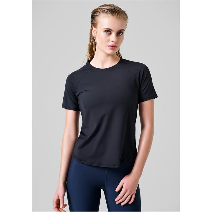 Casall Women's Black Short-Sleeve Performance Gym Top in Size 8, Sports Direct