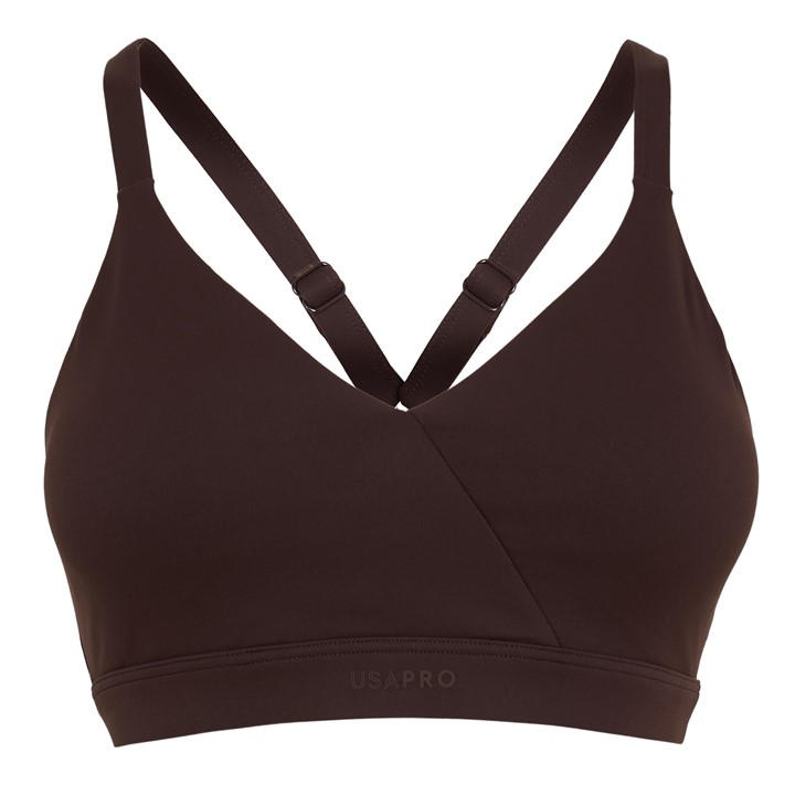 Usa Pro Women's Brown Light Bra in Size 8, Sports Direct