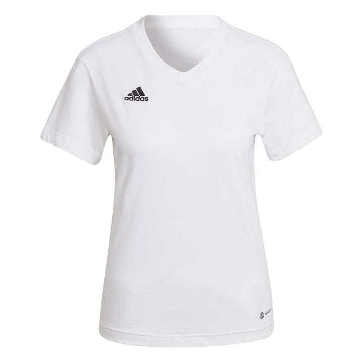 Adidas Women's White Ent22 T Shirt in Size XS, Sports Direct
