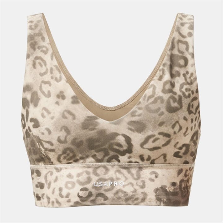 Usa Pro Women's  Medium Impact V Neck Bra in Size 10, Sports Direct
