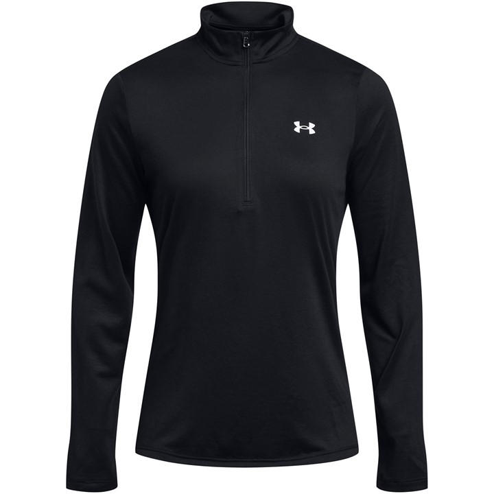 Under Armour Women's Black Tech Half Zip Top in Size 8, Sports Direct