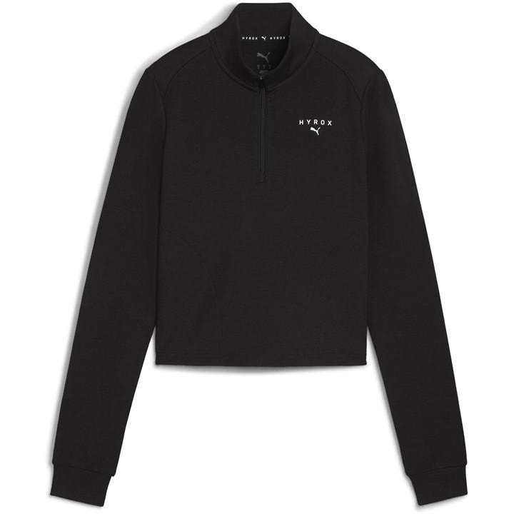Puma Women's Black Hyrox Long-Sleeve Performance Gym Top in Size 12, Sports Direct