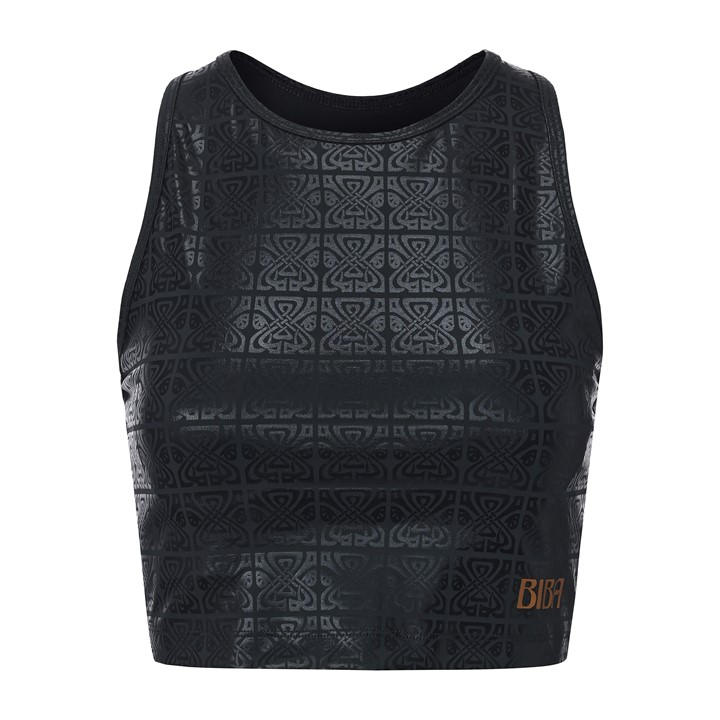 Biba Women's Black Move Tank Scoop Cropped Performance Gym Vest in Size 8, Sports Direct