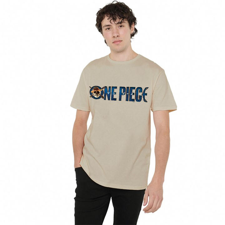 One Piece Men's Beige Live Action Logo T-Shirt in Size M, Sports Direct