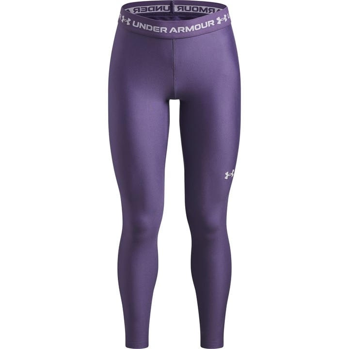 Under Armour Girls Purple Kids Heatgear® Performance Gym Leggings in Size S, Sports Direct