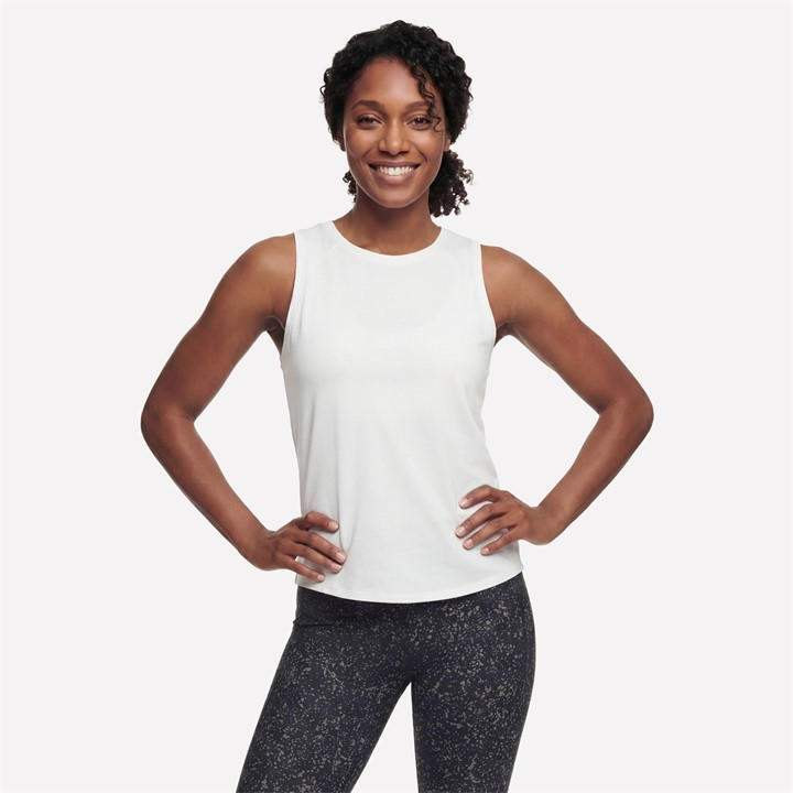 Skechers Women's White Stride Performance Tank Gym Vest in Size 10, Sports Direct