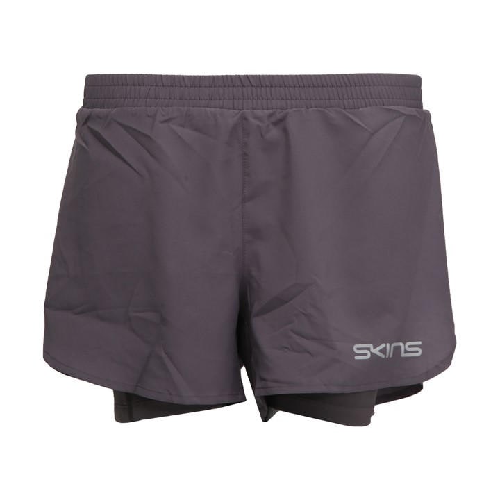 Skins Women's Grey Superpose Performance Gym Shorts in Size 8, Sports Direct