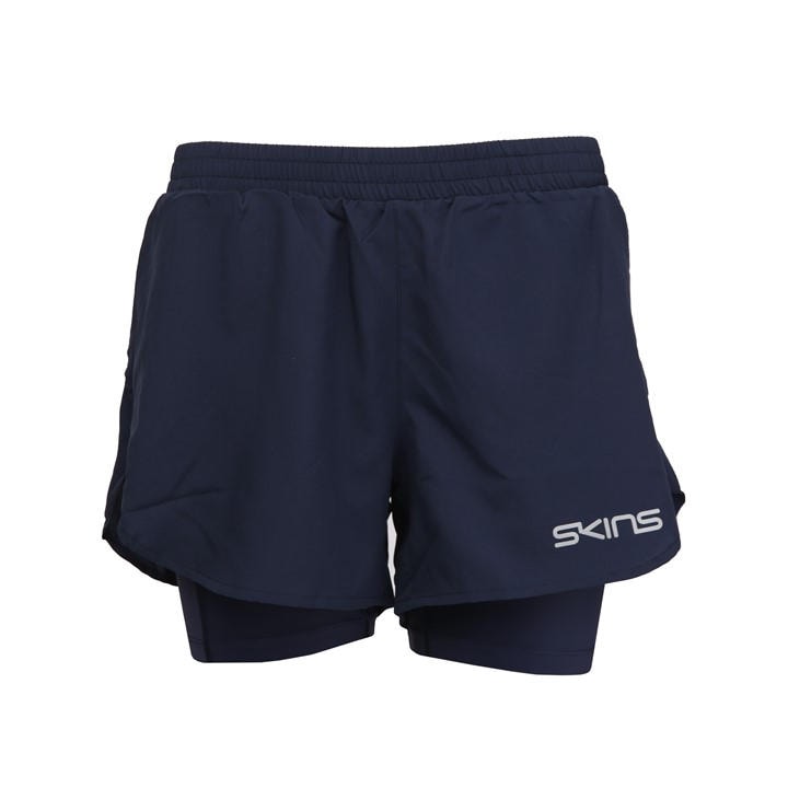 Skins Women's Blue Superpose Performance Gym Shorts in Size 10, Sports Direct