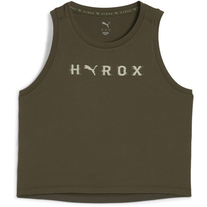 Puma Women's Green Hyrox Spun Performance Gym Vest in Size 14, Sports Direct
