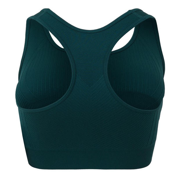 Teal - USA Pro - Seamless Crop Sports Bra
