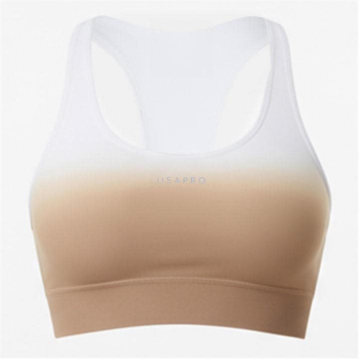 Usa Pro Women's Brown Seamless Ombre Sports Bra in Size 14, Sports Direct