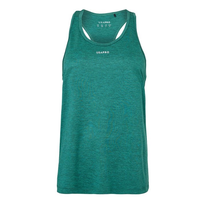 Usa Pro Women's Green Flex Tank in Size 12, Sports Direct