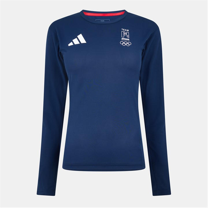 Adidas Women' Blue Long Sleeve Performance Gym Top in Size S, Sports Direct