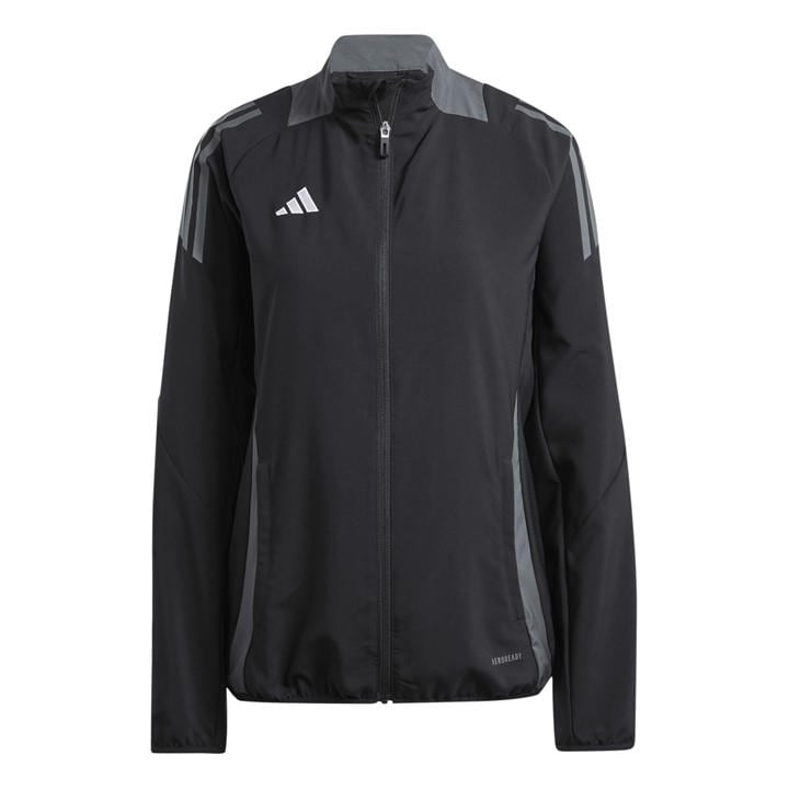 Adidas Women's Black Tiro24 Tracksuit Top in Size L, Sports Direct