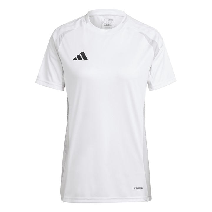 Adidas Women's White Tiro24 Short Sleeve Performance T-Shirt in Size XL, Sports Direct