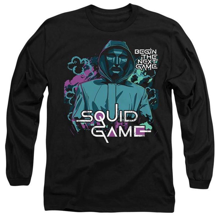Squid Game Men's Black Front Man Begin The Next Game Long Slee in Size 2XL, Sports Direct