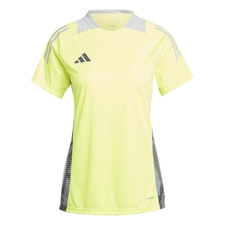 Adidas Women's Yellow Tiro 24 Short Sleeve Performance T-Shirt in Size M, Sports Direct