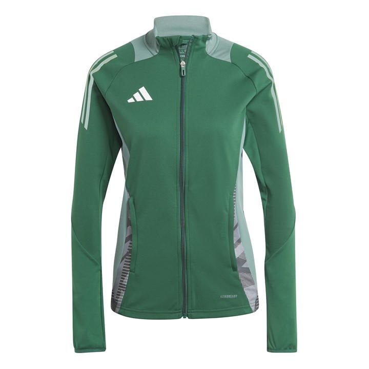 Adidas Women's Green Tiro24 Tracksuit Top in Size L, Sports Direct