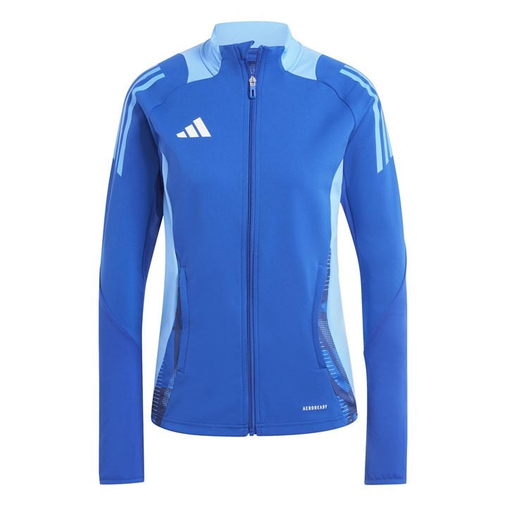 Adidas Women's Blue Tiro24 Tracksuit Top in Size L, Sports Direct