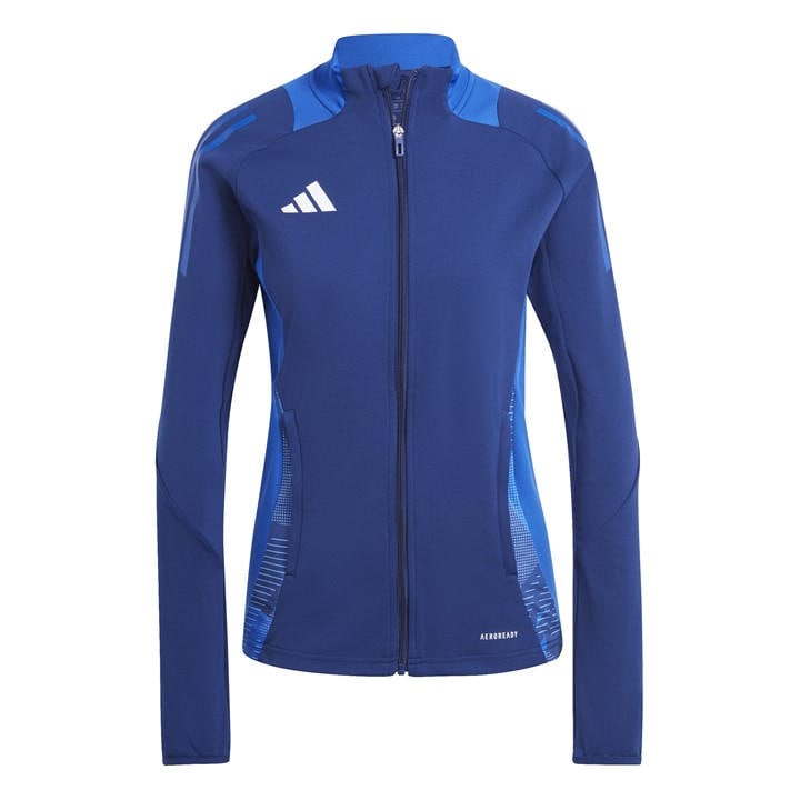 Adidas Women's Blue Tiro24 Tracksuit Top in Size L, Sports Direct
