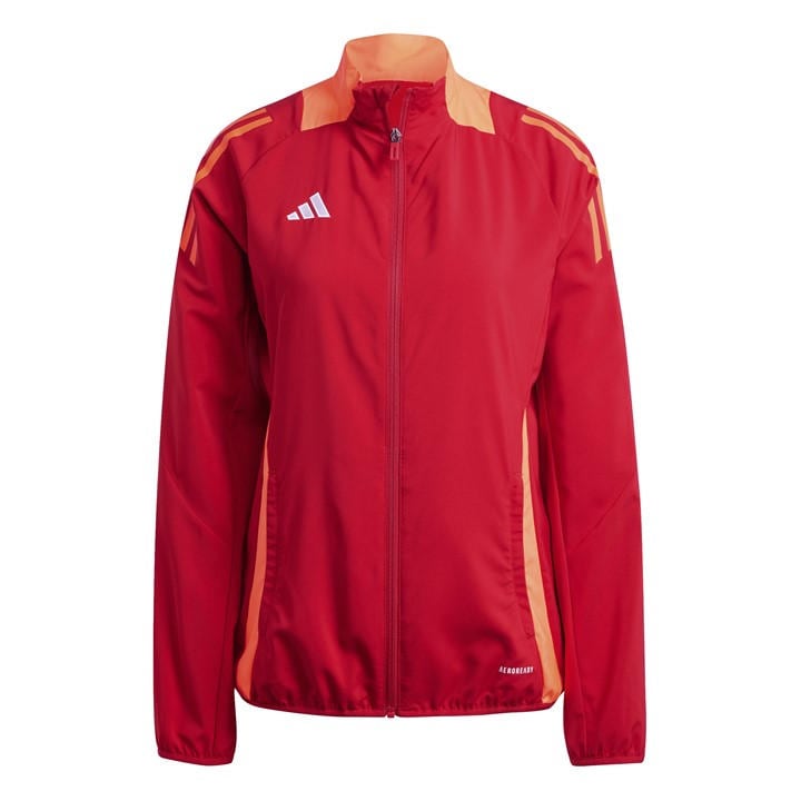 Adidas Women's Red Tiro24 Tracksuit Top in Size M, Sports Direct