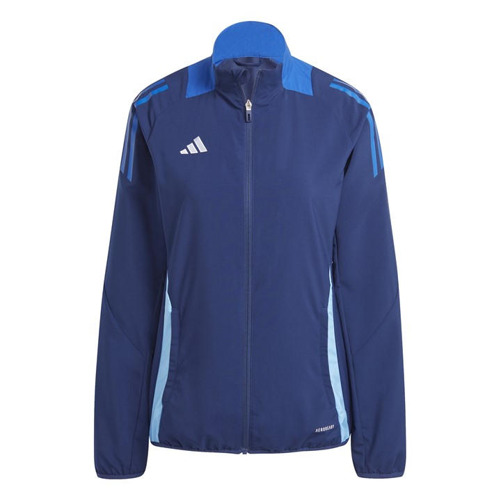 Adidas Women's Blue Tiro24 Tracksuit Top in Size L, Sports Direct
