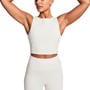 Coconut - Bahe - Reforma High Neck Longline Crop