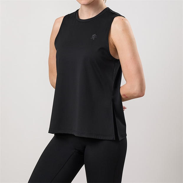 Black - Gym King - Gym King Victory Performance Split Hem Tank - Black