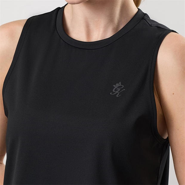 Black - Gym King - Gym King Victory Performance Split Hem Tank - Black