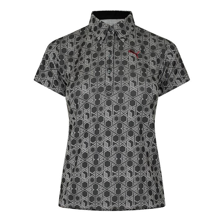 Puma Women's Grey (9) Golf Ss Polo in Size 10, Sports Direct