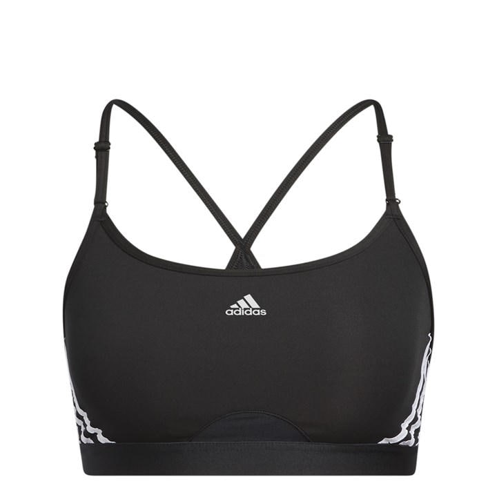 Adidas Women's Black Aeroreact Low Impact Sports Bra in Size 30A, Sports Direct