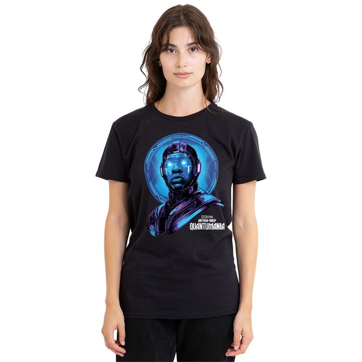 Marvel Women's Black Antman Quantum Kang T-Shirt in Size L, Sports Direct