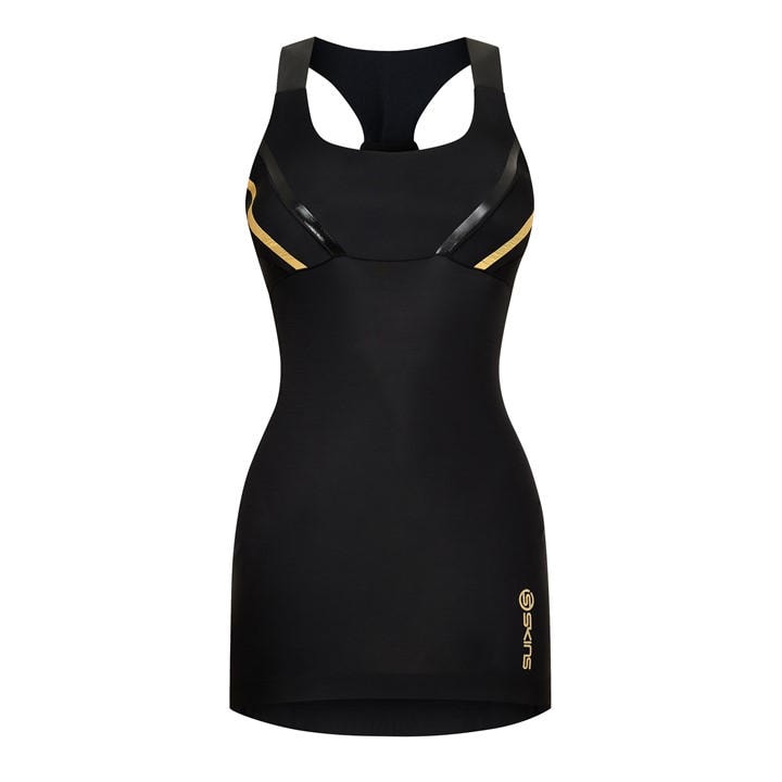 Skins Women's Black A400 Performance Gym Vest in Size 8, Sports Direct