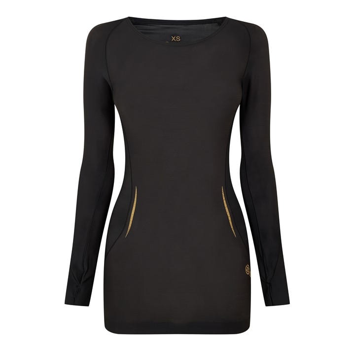 Skins Women's Black A400 Long Sleeve in Size 8, Sports Direct