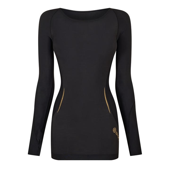 Skins Women's Black A400 Long Sleeve in Size 8, Sports Direct